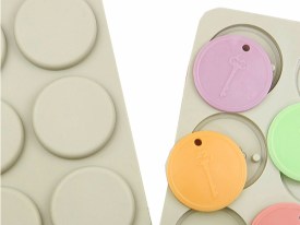 Molde silicona tag aromatico 6 circulos bajos 